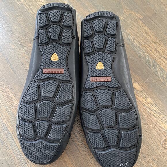 Sperry Gold Cup Men’s 10.5M Leather Loafers Black Brown Driver Moccasins - Picture 7 of 12